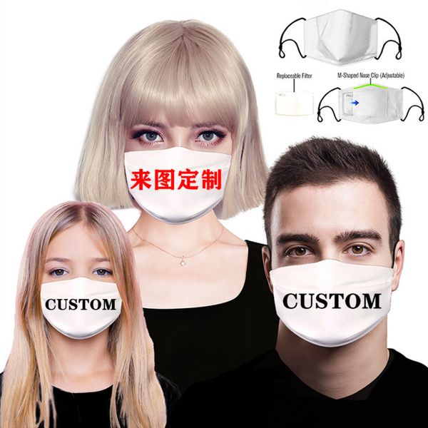 

printing 3d digital dust-proof fashion hanging ear mask washable straight hair