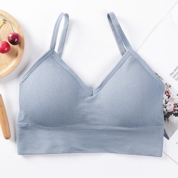 

camisoles & tanks crop women underwear seamless tank bra padded fashion backless camis wirecomfort sports streetwear vest, Black;white