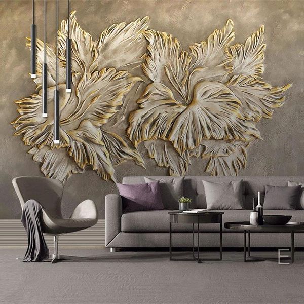 

custom any size mural wallpaper 3d stereo relief flowers abstract art wall painting living room bedroom decor papel de parede wallpapers