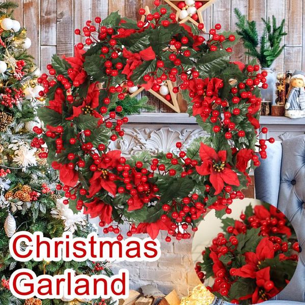 

christmas wreath artificial berry flower mini ornament for wedding party year home diy hanging decoration decorative flowers & wreaths