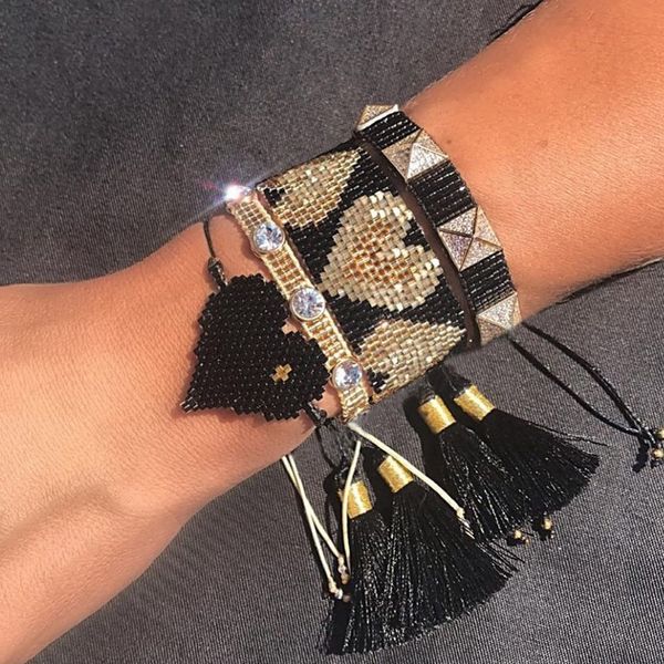 Go2boho Miyuki-Armband, Perlen-Design, Schmuck, handgefertigt, mexikanisches Herz, Pulseras, Freunde-Schmuck, Strass-Armbänder im Ganzen