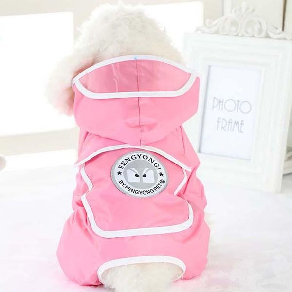 

dog apparel high density tarpaulin waterproof coating transparent hat big u-shaped large pocket comfortable durable pet raincoat 20e