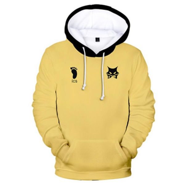 

men's hoodies & sweatshirts anime haikyuu msby sweatshirt cosplay hinata shouyou hooded volleyball uniform pullover jacket, Black