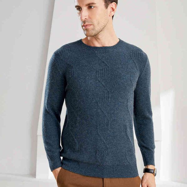 

men's sweaters autumn and winter fashion men's cashmere sweater slim joker warm jacket 100% pure w7fz, White;black