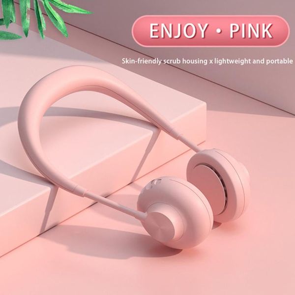 

electric fans hands neckband fan portable neck hanging 2 usb rechargeable sport cooling 3 speeds adjustable