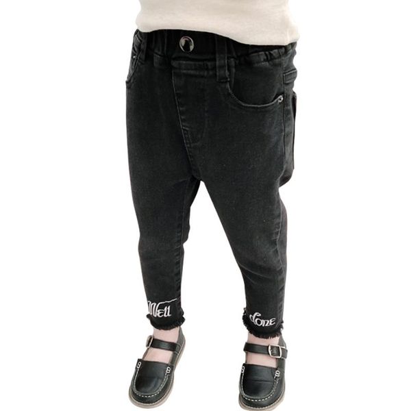 

jeans for girls letter toddler girl embroidery casual style baby clothes, Blue