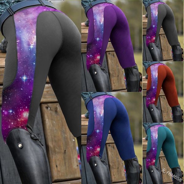 

pants trousers 2021 fashion printed women's tight casual outdoor riding equestrian f8m658, Black;white