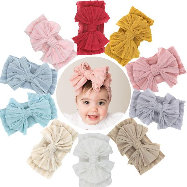 

hair accessories children lace baby hat bow born girl pography props spring modise bean scarf, Slivery;white
