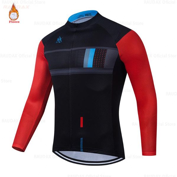 

racing jackets 2021 ucineos pro team cycling thermal fleece jersey warm bike clothing mtb bicycle jacket men winter ropa hombre, Black;red