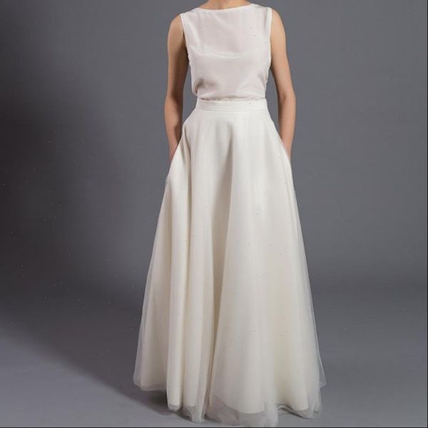 

elegant long soft tulle women skirt with pockets floor length tutu zipper wedding party, Black