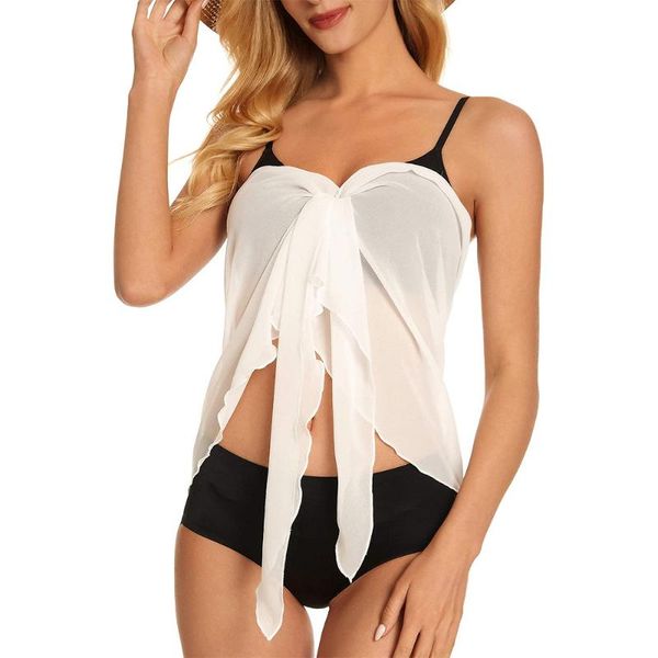 

women's swimwear women multicolor cover ups 2021 summer chiffon mesh sheer beach blouse solid color leopard print loose feamle d30, White;black