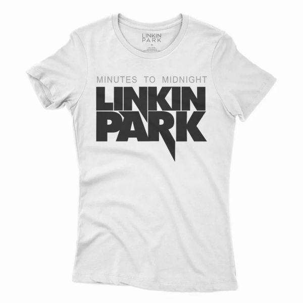 

linkin park-t shirt woman official licensed white, White;black
