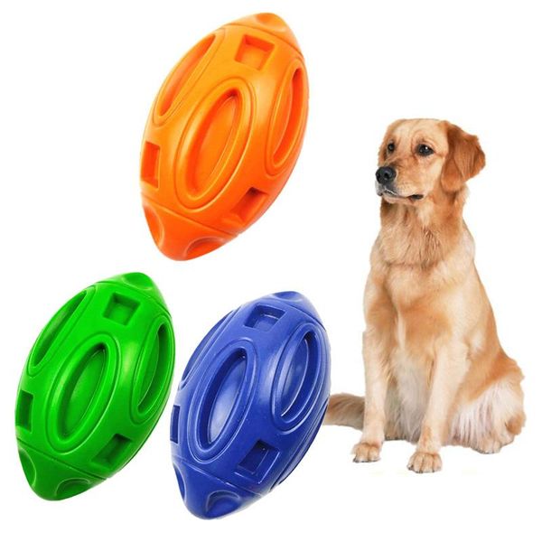 

small animal supplies pet sounding ball dog rubber rugby bite resistant chewing toy