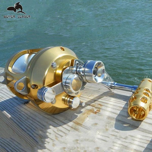 

speed reels aluminum big game reel 3.1:1/1.1:1 gear ratio saltwater trolling slow jigging overhead conventional baitcasting