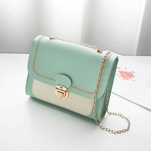 

designer handbags crossbody bag backpack women casual pu contrasting color lock buckle cover single shoulder satchel