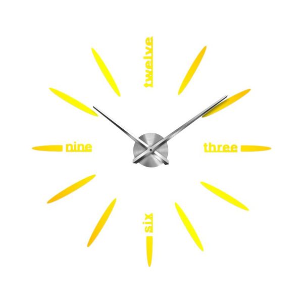 

wall clocks 3d diy clock decor sticker mirror for home office - non ticking