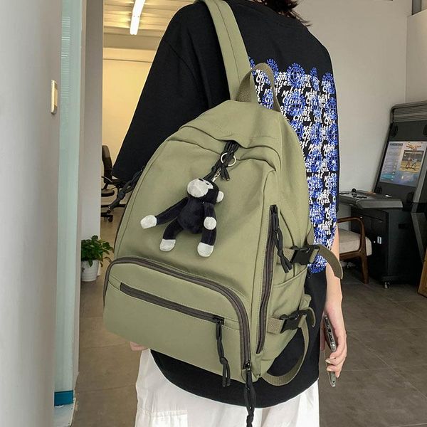 

backpack hocodo solid color backpacks women's classics casual shoulder bags female travel packbag lapschoolbag for teenagers