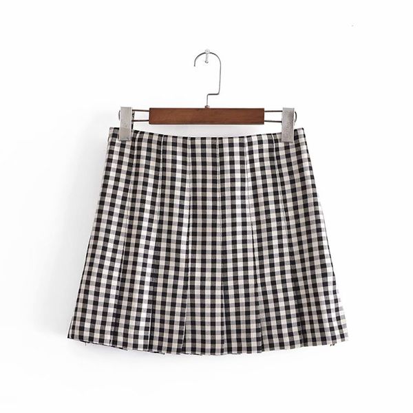 

skirts high waist plaid back the female skirt 2021 summer sliming thin hip korean version multipurpose, Black