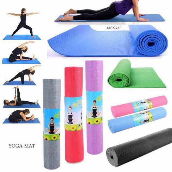 

yoga pilates mat fitness exercise pad cushion resistance band purple1