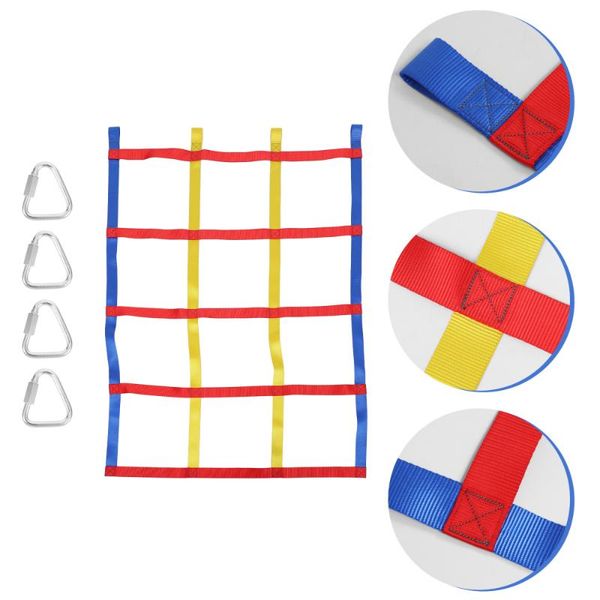 

set children athletics climbing net outdoor kids plaything cords, slings and webbing