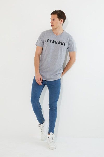 

men's t-shirts istanbul written gray half sleeve white t-shirt summer streetwear overhead european size pattern printed vacation, White;black