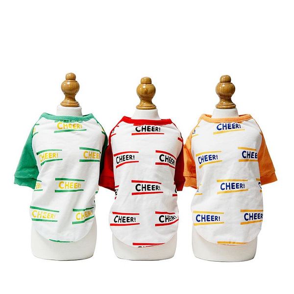 

dog apparel kawaii pet clothing letter clothes for cartoon small costume shirts print dogs spring summer fashion colorful girl mascotas