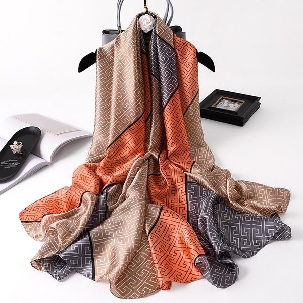 

scarves 2021 sale beautiful summer sunscreen scarf female silk air conditioning shawl decorative elegant neckerchief, Blue;gray
