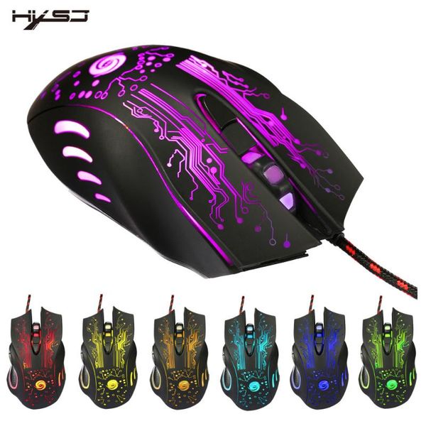 

professional gamer gaming mouse 8d 3200dpi adjustable wired optical led computer mice usb cable for lappc