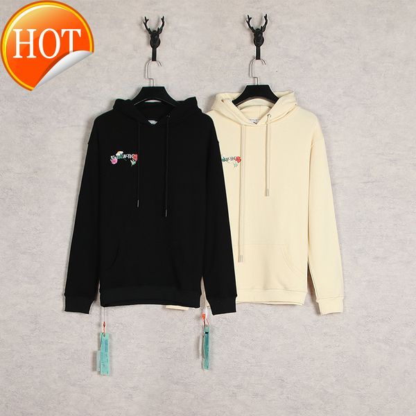 

winter and 2021 new autumn off plant flstyleer series hoodie for men women, Black