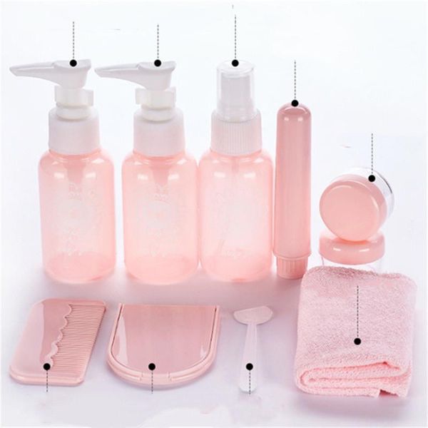 

pc/set travel mini makeup cosmetic face cream bottles plastic transparent empty make up container accessories storage & jars