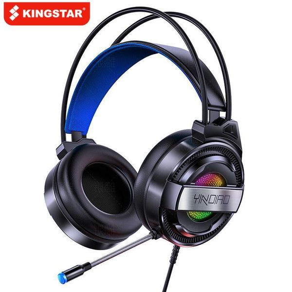 

headphones & earphones kingstar gaming headsets gamer surround sound stereo usb microphone colourful light pc lapgame headset