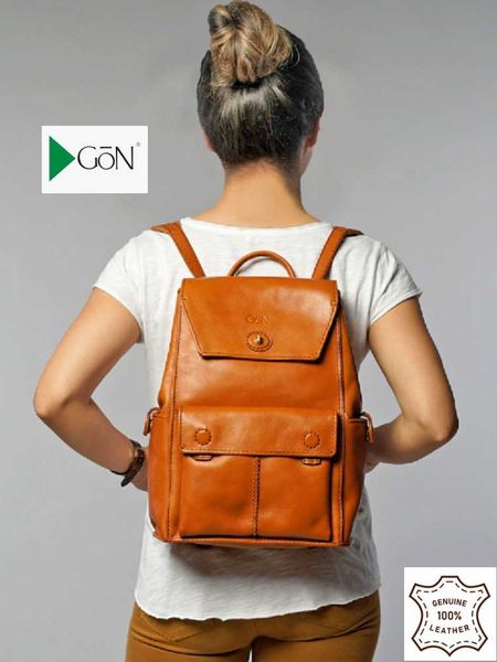 

backpack genuine leather handmade women bag stylish