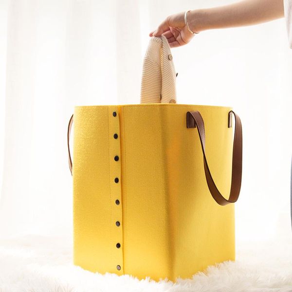 

foldable laundry basket felt toy clothes storage bucket home dirty bags