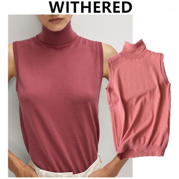 

women's sweaters withered autumn women pull femme england fashion office lady solid turtleneck silk pullovers tank, White;black