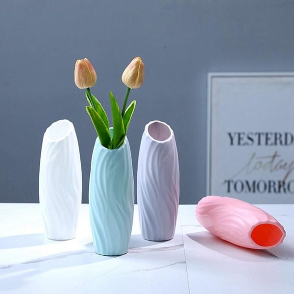 

vases home flower vase decoration plastic modern creative white imitation ceramic pot hydroponic decor