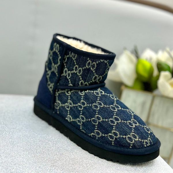 

designer fashion brabd luxury women snow ankle boots bailey shearling classic button bootie shoes, Red;white