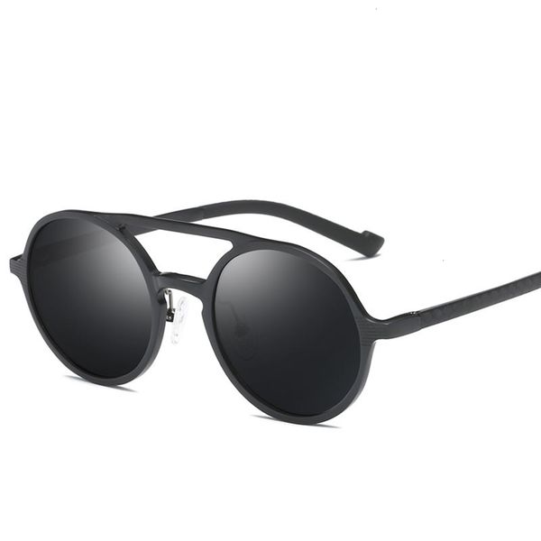 

fashion sunglasses sunglasses sun glasses design aluminum magnesium retro round frame fashion men women polarized, Black