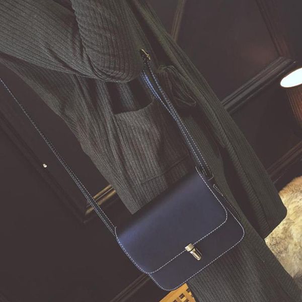 

flap shoulder pu leather bags women girls pure color mini messenger chest bag cross body handbags bolsa feminina