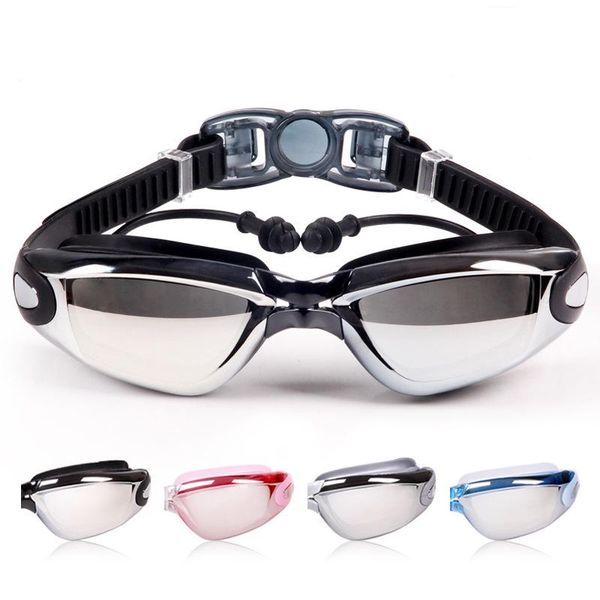

diving masks swimming glasses adjustable goggles anti-fog hd uv protect children waterproof silicone mirrored swim eyewear summer