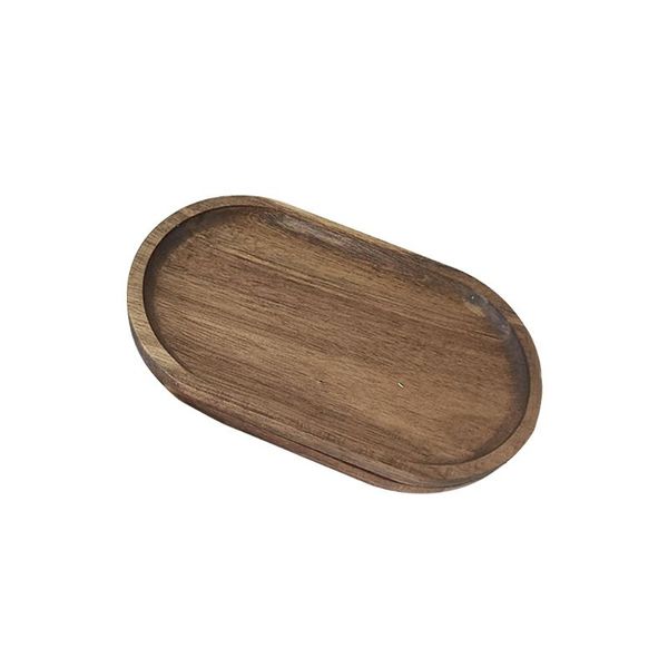 

kitchen storage & organization 2pcs/pack home large party oval shape for coffee japanese style food tea cup serving tray decoration wooden p
