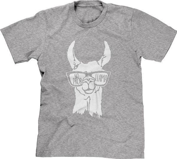 

men's t-shirts blittzen mens t-shirt no prob llama, White;black