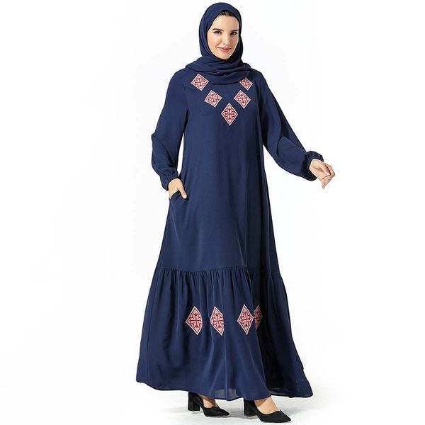 

kaftan abaya dubai arabic hijab muslim dress women elbise turkish dresses islamic clothing vestidos robe musulmane kleding omani, Red