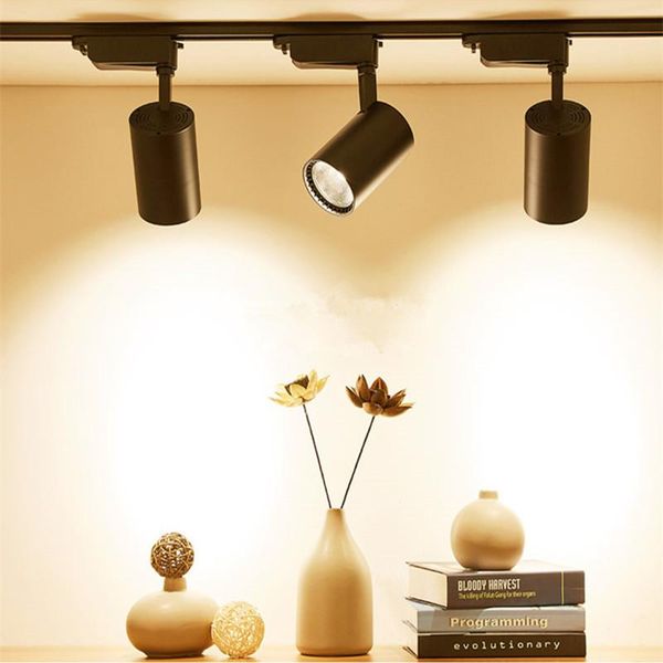 

track light cob rail spotlights 12w 20w 30w aluminum ceiling lighting fixture spot lights bulb for store shop
