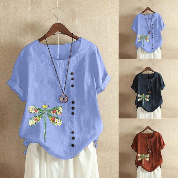 

women's blouses & shirts loose blouse women casual print short sleeve o-neck plus size tee shirt tunics streetwear blusas harajuku, White