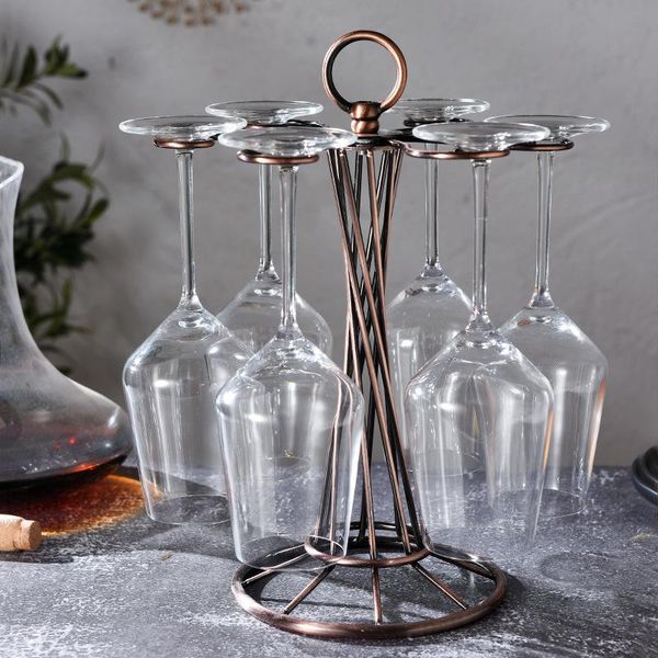 

tablewine racks red glass rack upside down household hanging wooden bottle