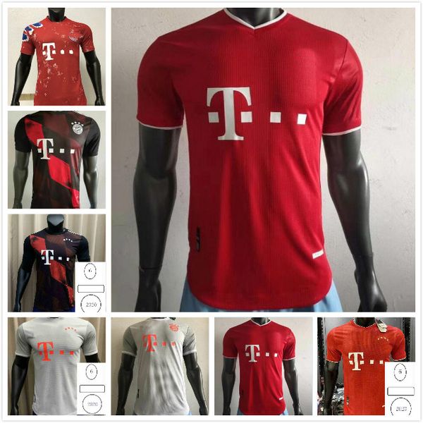 

2021 player version soccer jerseys sane zirkzee goretzka muller tolisso lewandowski munich coman kimmich 20 21 football tight shirt, Black;yellow