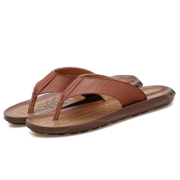

slippers de sandel summer men homme sandalia rubber beach sandles herren sandals cuir work sandal sandali heren couro rasteira verano da, Black
