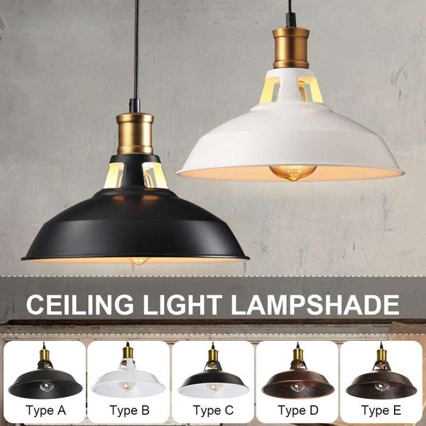

lamp covers & shades vintage industrial retro pendant e27 holder loft hanging iron shade nordic restaurant kitchen light night cover