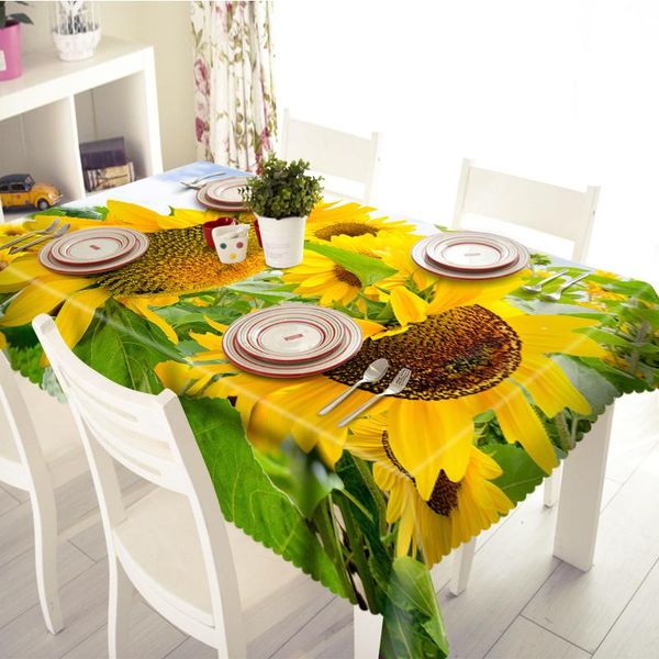 

3d flower pattern tablecloth washable cloth thick cotton rectangular and round table suitable for wedding custom size
