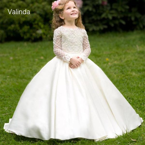 

girl's dresses long sleeves flower girl for wedding birthday party, Red;yellow